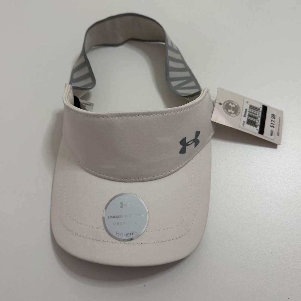 Under Armour Women's Cream and Gray Visor